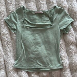 Sincerely Jules Mint Green Short Sleeve Top